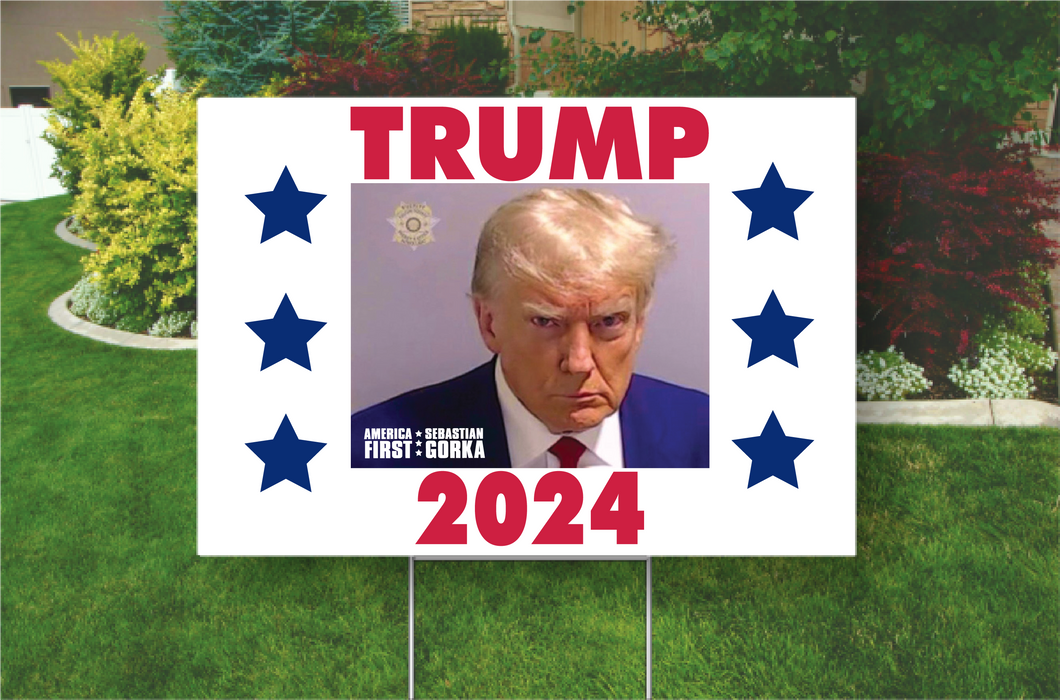 TRUMP 2024 Mug Shot Yard Sign - 2 Pack