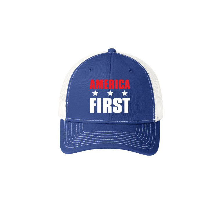 America First Trucker Hat - Royal